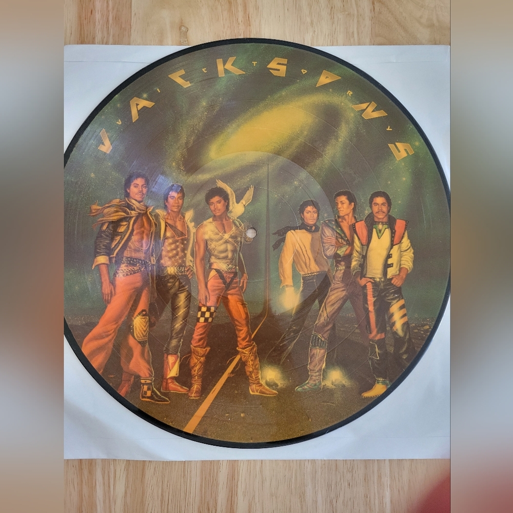1984 THE OFFICIAL JACKSON 5 VICTORY LP PICTURE DISC BY EPIC RECORDS 8E8-39576